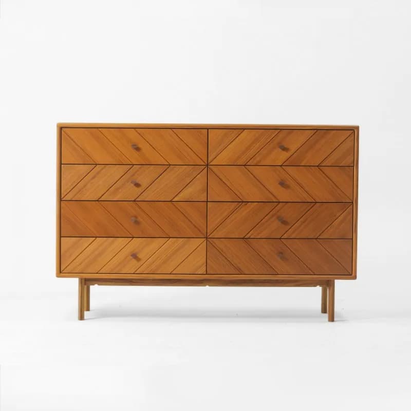 LH retro solid wood chest living room bedroom cabinet storage locker sub wabi sandy wind