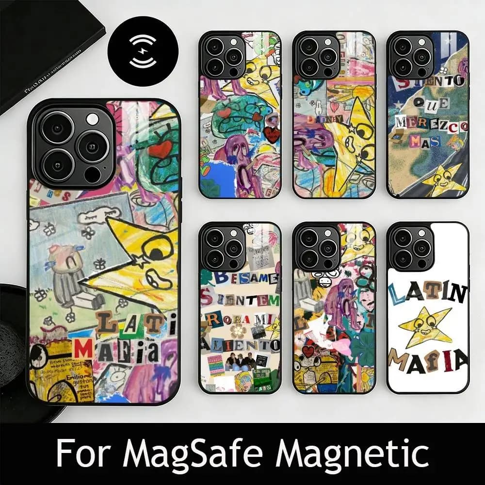 L-Latin M-Mafia Phone Case For iPhone17,16,15,14,13,12,11 Plus,Pro Magnetic with Magsafe Wireless Charging