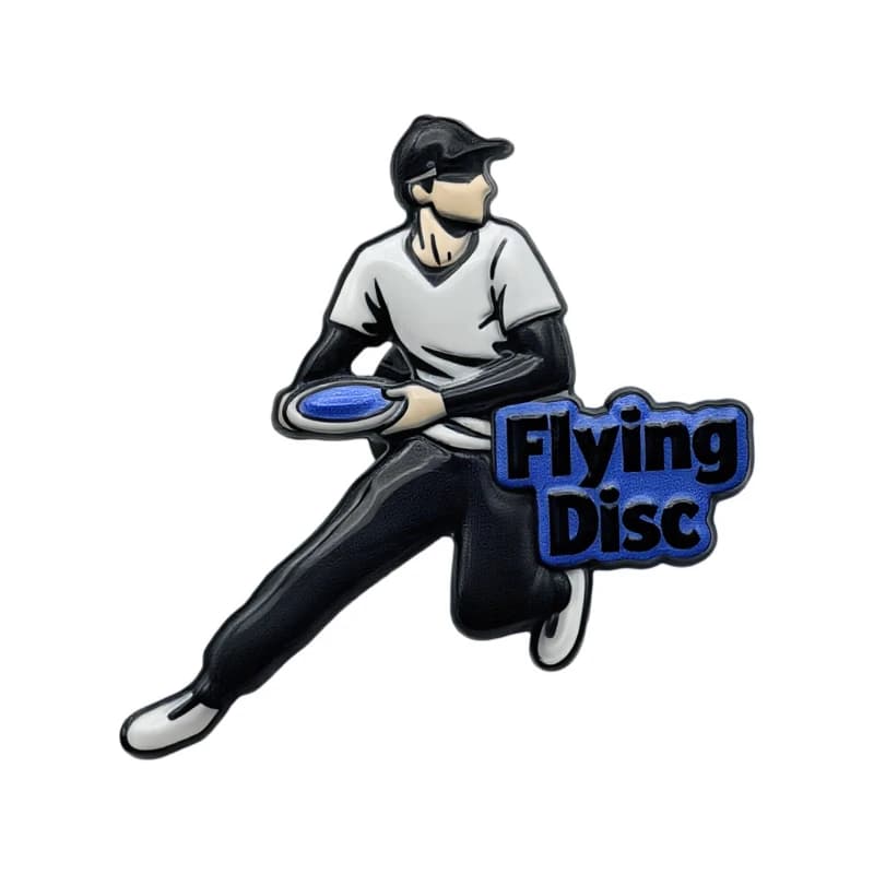 New Cartoon Outdoor Sports Frisbee Brooch Creative Party Souvenir Metal Badge Pin DIY Clothing Bags Hat Scarf T-shirt for Gift