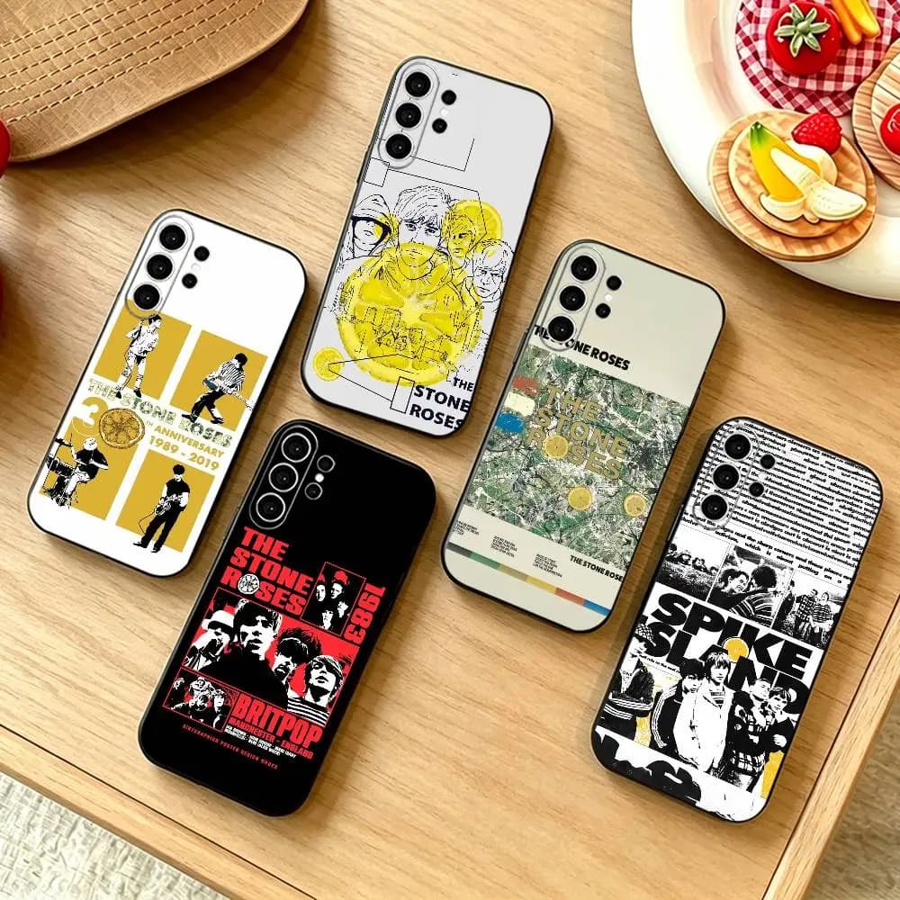 Alternative rock band The Stone Roses Phone Case For Samsung S25,S24,S21,S22,S23,S30,Ultra,S20,Plus,Fe,Note,10,9,5G Black Cover