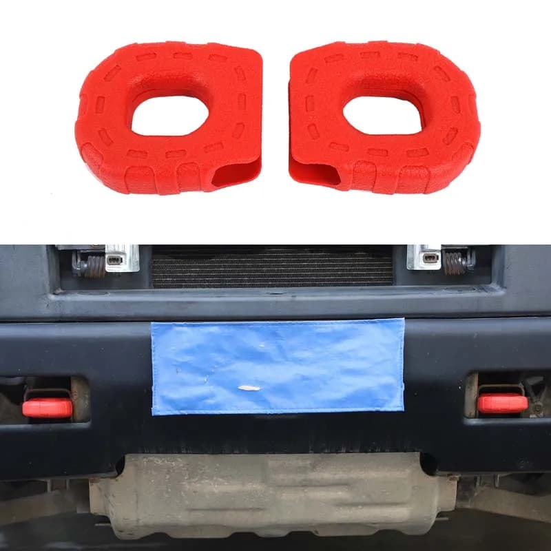 For Hummer H2 2003-2009 rubber red car front bumper rear bumper trailer ring protective cover car modification accessories