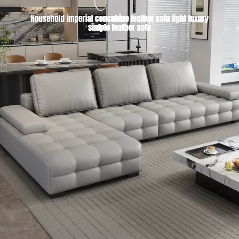 European Style Gray Couch Sofa Leather Modern Italian Loveseat Recliner Couch Sofa Hotel Luxury French Living Room Furniture