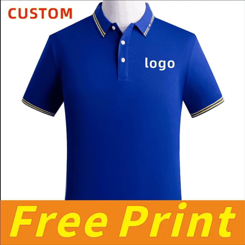 Cotton Casual T-Shirt, Customized Summer Polo Shirt, Printed Logo, Embroidered Logo, Men's and Women's Clothing