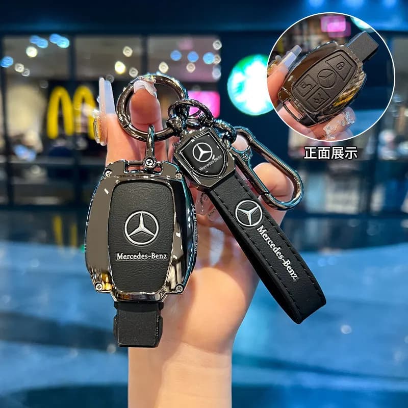 Old Mercedes Benz keycase C260L shell GLB200 e200GLE350A180L bag GLS450E300L buckle leather