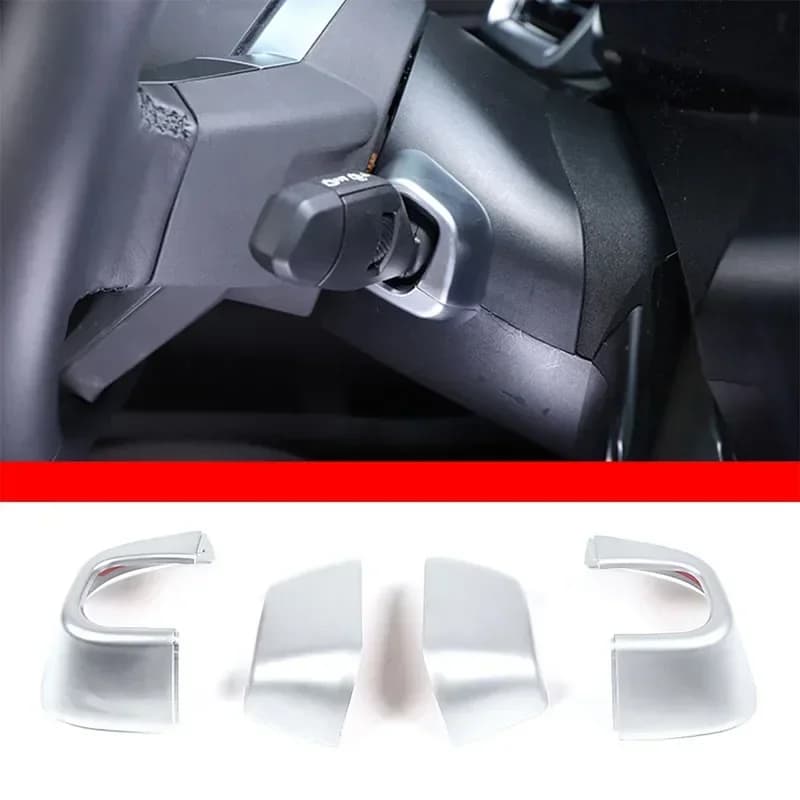 For BMW X1 IX1 U11 2023-2024 Car Steering Wheel Turn Signal Wiper Lever Cover Trim ABS Carbon Fiber Interior Accessories 4 PCS