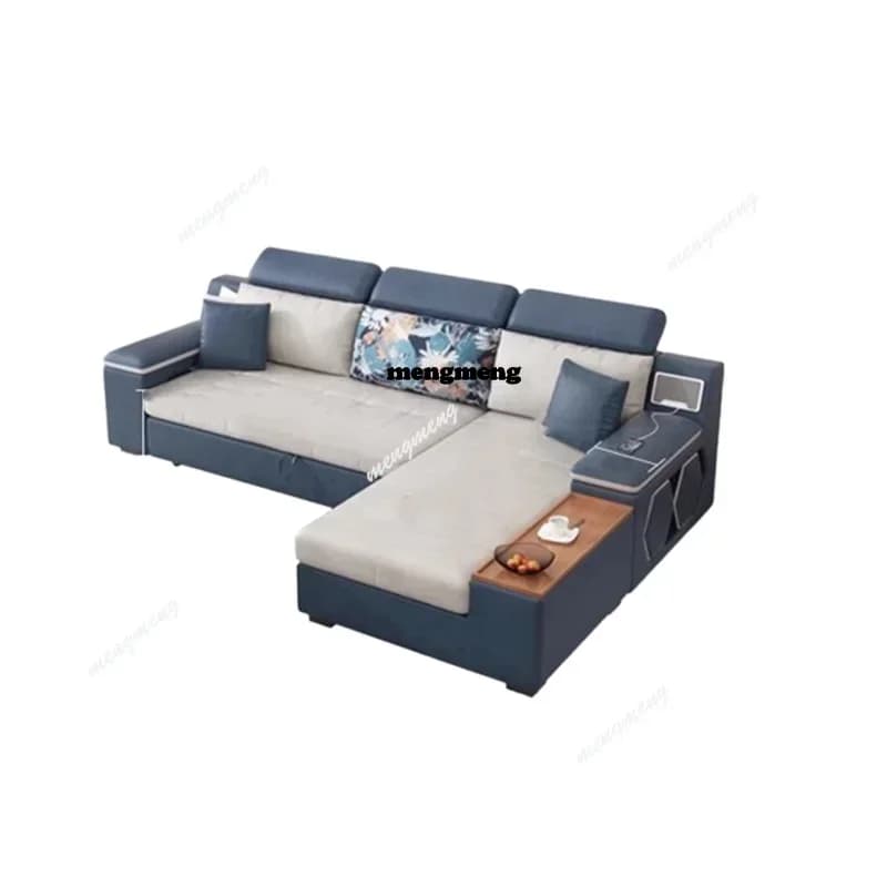 AB03Minimalist Living Room Sofas Storage Small Apartment Convertible Straight Sofa Elegant Comfortable auteuil Salon Home urnitu
