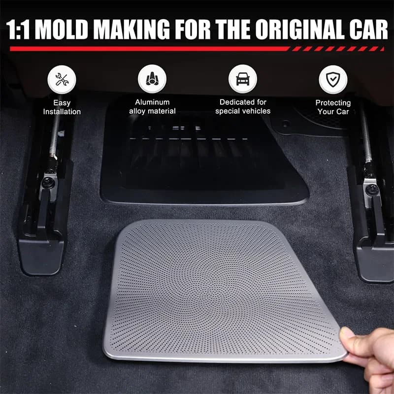 For BMW 7 Series G70 2023+ Stainless Steel Material Under Car Seat Dust Cover Air outlet dust cover Interior Accessories 2Pcs