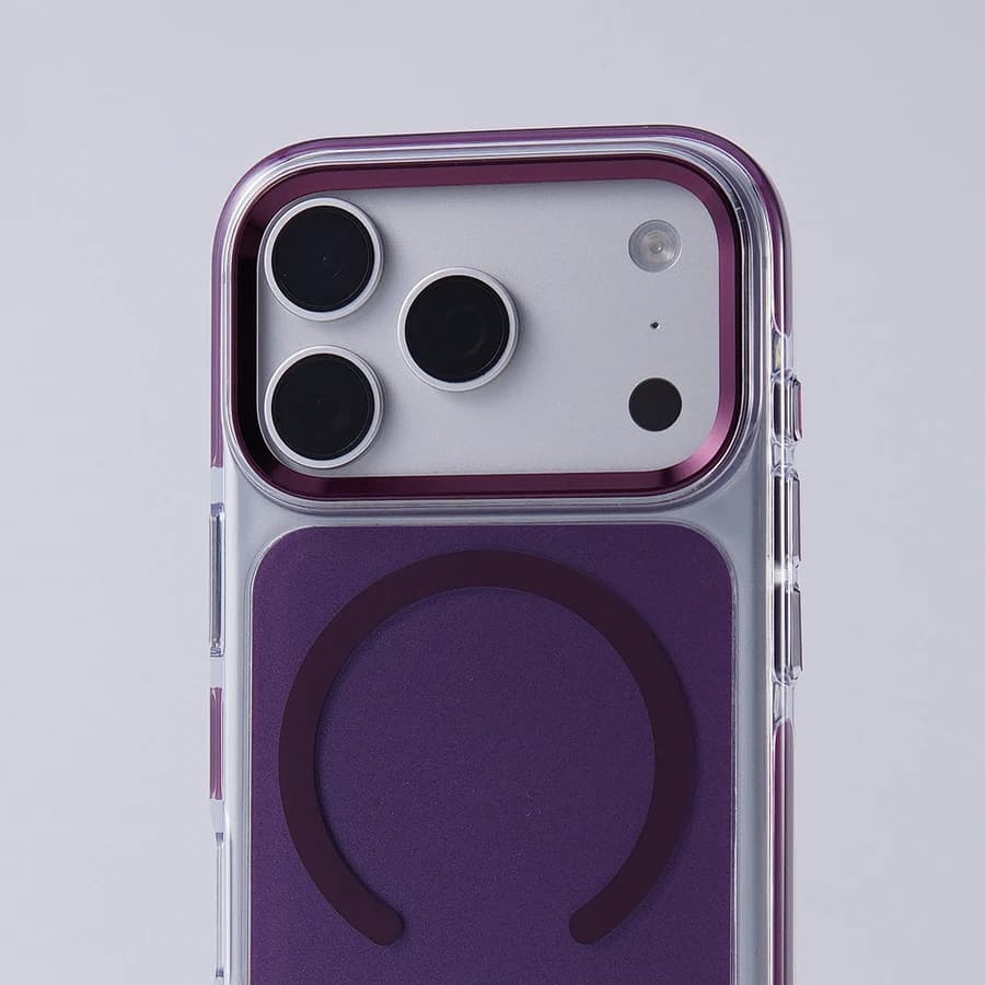 Luxury Alloy Lens Frame Original Double Color for Magsafe Case For iPhone 17Pro 16Pro 18Pro 17Pro Max Magnetic Shockproof Cover