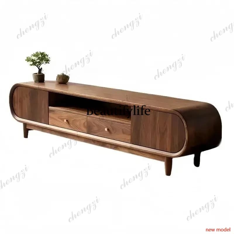 A68Unique Natural Wood Tv Cabinet Khaki Classic 200Cm Long Living Room Tv Cabinet Modern Designer Mueble Televisor Furniture Hom