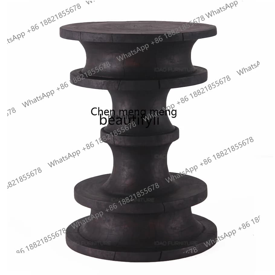 E153 Personalized furniture Solid wood coffee table Side table Rub color Old European fashion