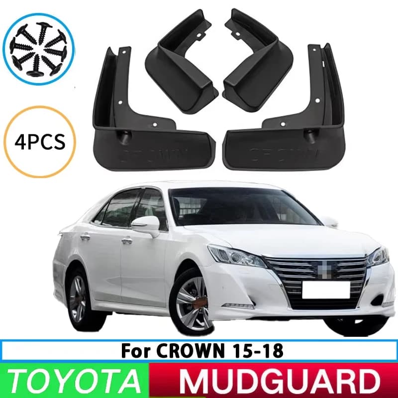 Suitable for Toyota Crown 2015-2018, front and rear wheel mudguards, car tire mudguards, splash guards, and automotive parts.