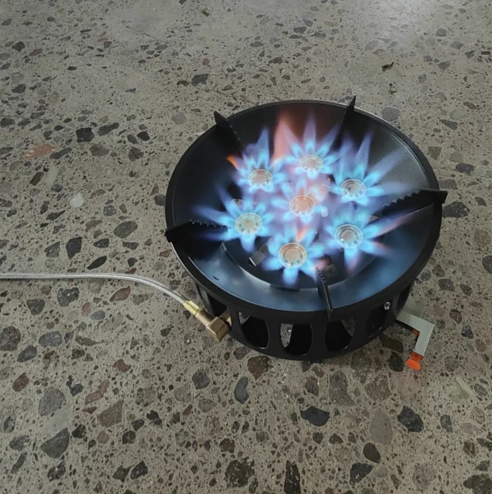 SOLO WILD  Portable  Round     Furnace with 7 Burners Outdoor Camping Traveling Picnic     Stove with Electronic Ignition