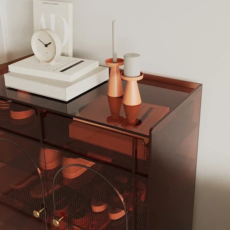 TQH7.2 Light Luxury Shoe Cabinet Italian Minimalist Modern Simple Home Entry Entrance Cabinet Acrylic Living Room Decoration