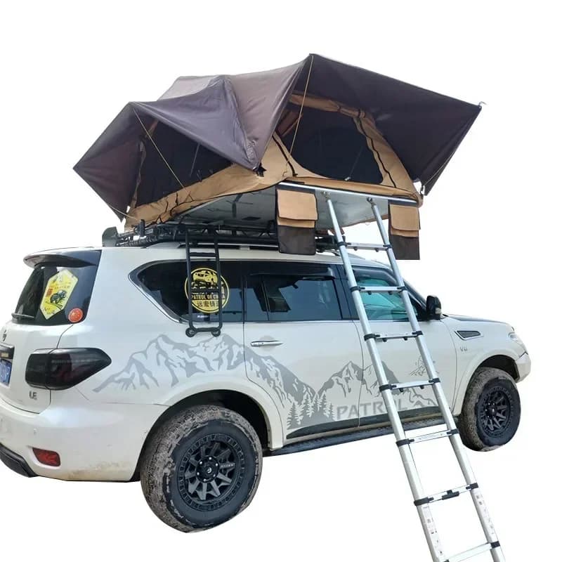 Folding outdoor adventure camping tent truck roof tent car roof car roof camping