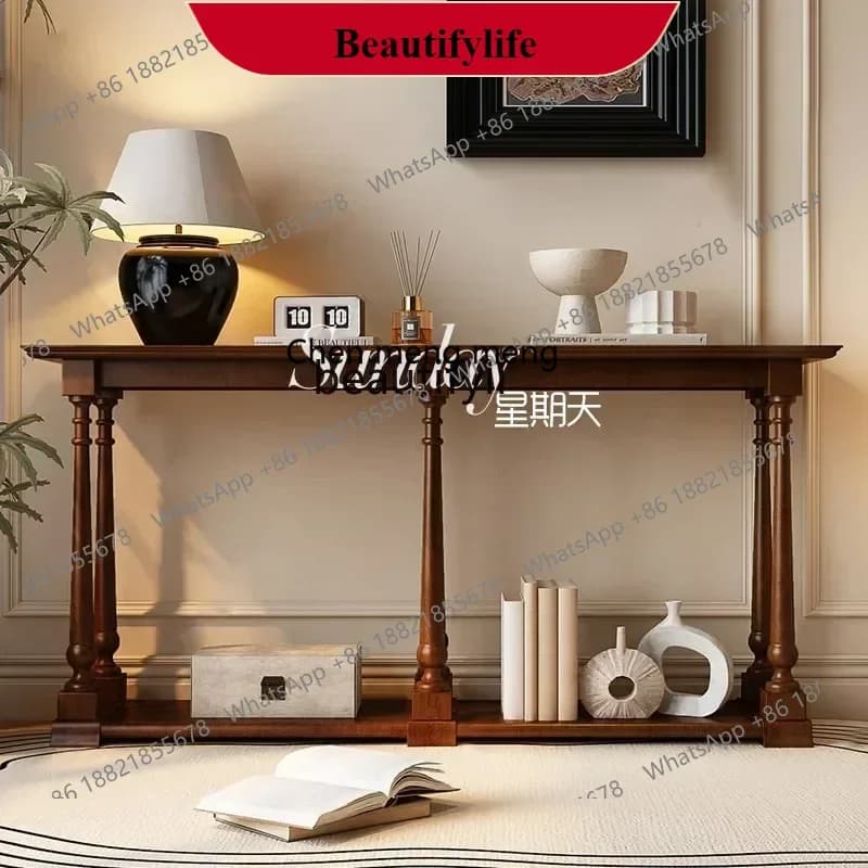 G153 S American retro entrance table against the wall storage table living room corridor entrance cabinet can be customized