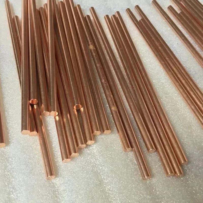 Red Copper Electrode Rod Metal Round Bar 0.8mm to 20mm Diameter 500mm Length