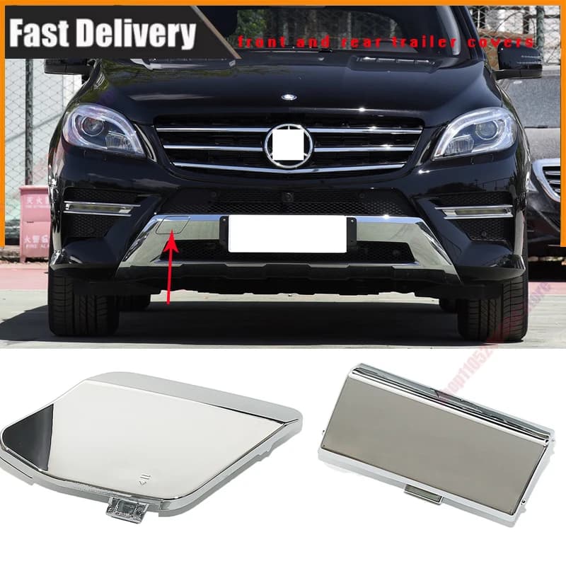 For Mercedes Benz ML W166 ML350 ML320 ML300 ML400 Front Bumper Trailer Cover Rear Bumper Hook Cover Towing Cover