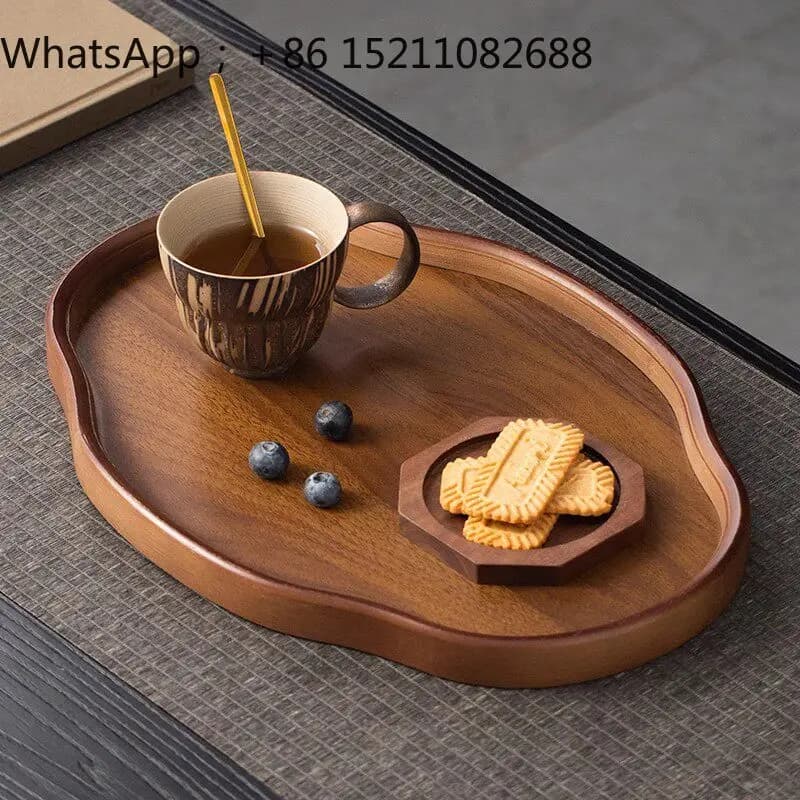 LLY bamboo and wood tray commercial restaurant household afternoon tea cake snacks exquisite wooden storage tray