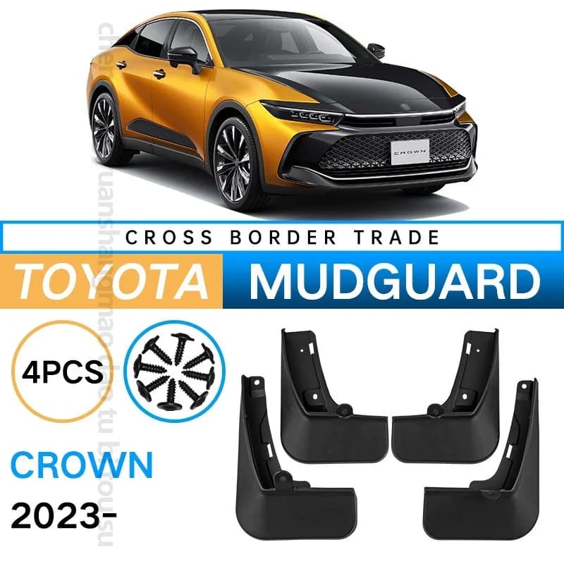 Car Mud Flaps Splash Guards For Toyota Crown 2023 Exterior Accessories Set Of 4 Black Tire For Fender Protectors Custom Fit