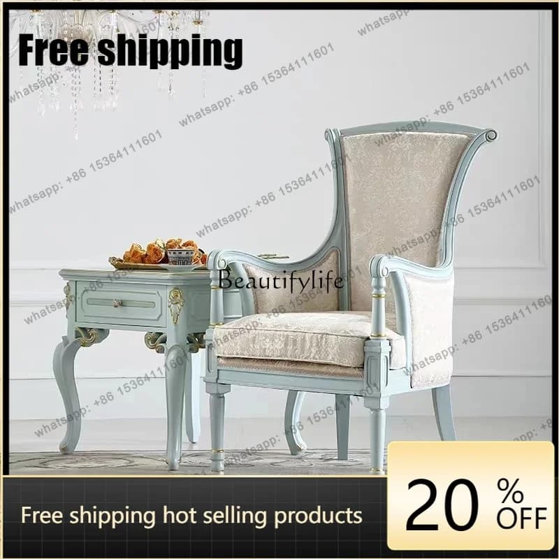 Customization*French court pastoral single sofa chair European small apartment household living room leisure chair