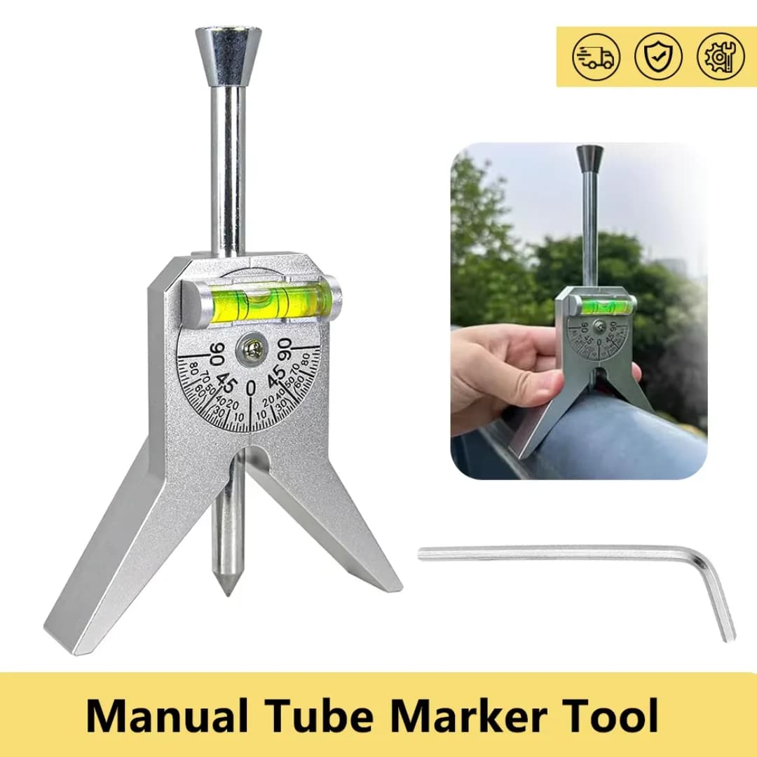 Pipe Center Finder, Measure Pipe Diameter, Pipefitter Tools With Centering Head Tool  Finder Y-Type 4 Inch Safety Pipe Marker