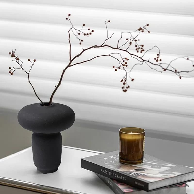 CAPIRON-Nordic Ceramic Vase Ikebana Flower Arrangement, Home Design, Living Room Corner Ornament, Shelf, Office Rack Decor, 18cm