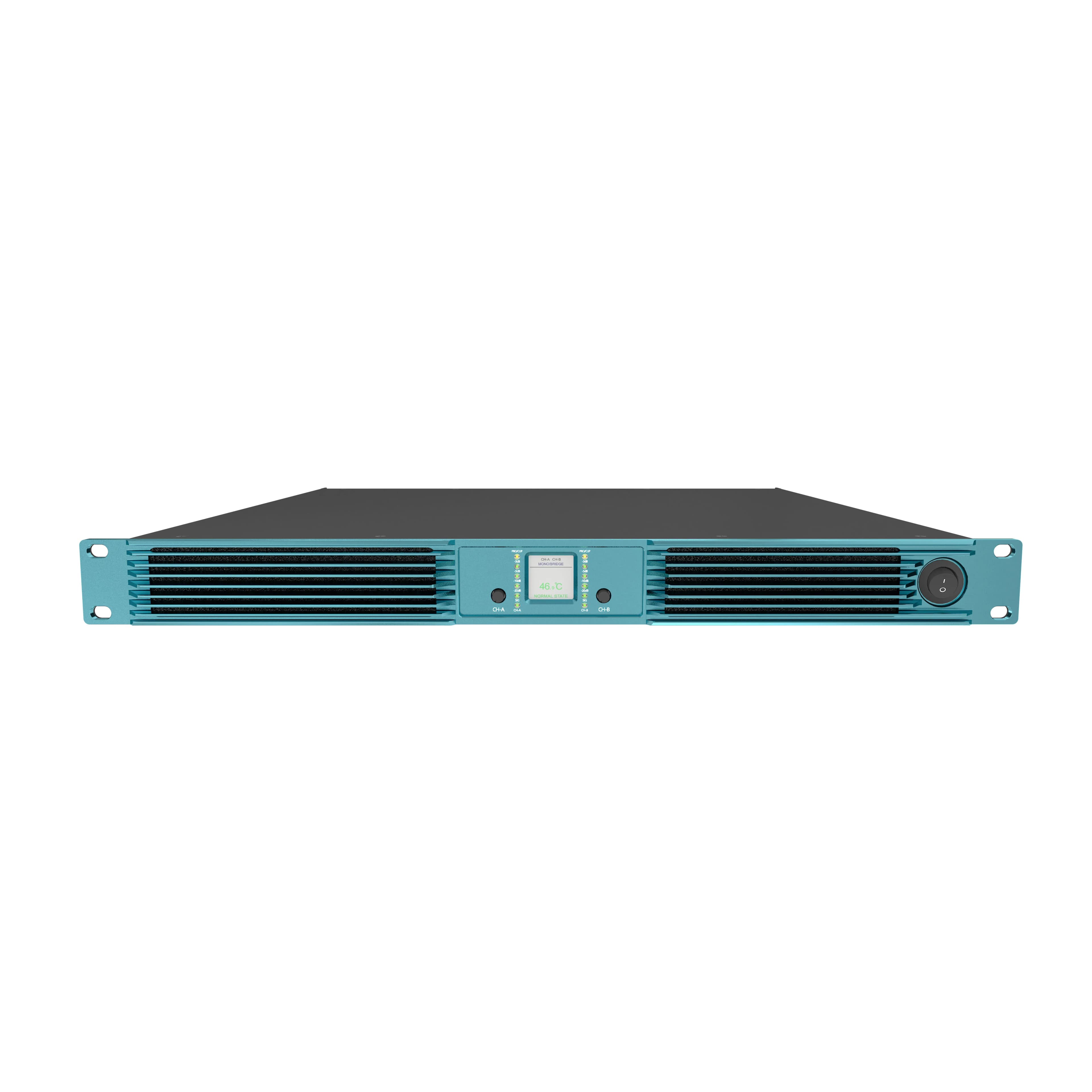 China GaN20 Nitride 1U Digital Amplifier Factory 2*2000W Stable 2ohm Power Amplifier 2 Channels for Sound System Metal