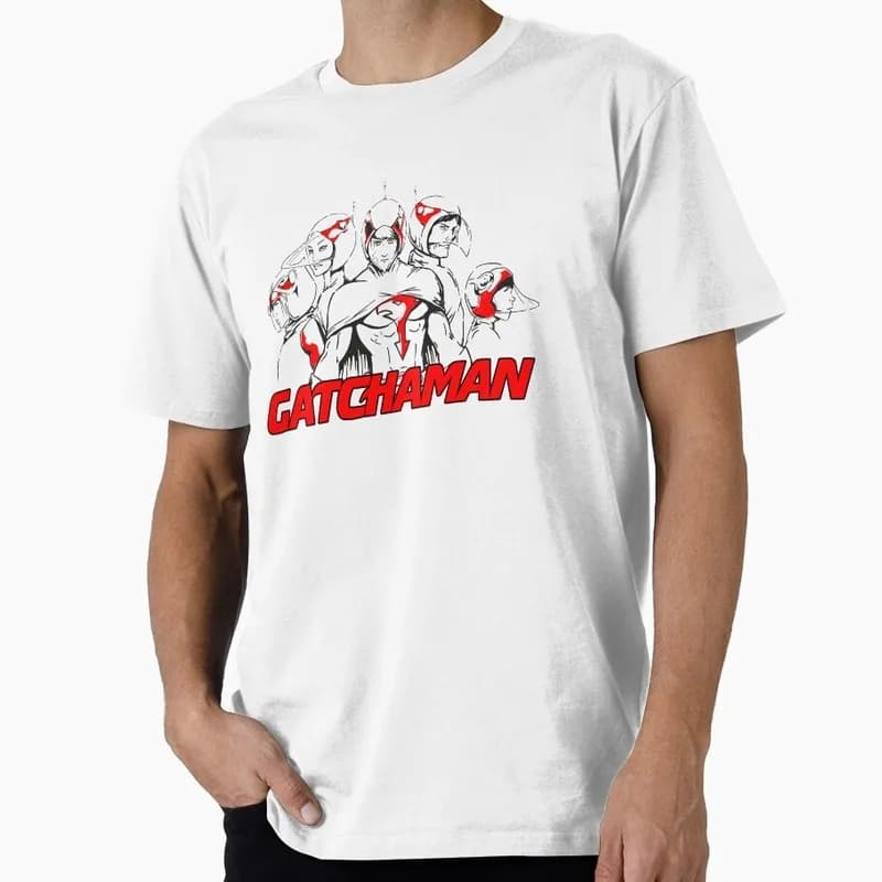 Kagaku Ninja-Tai Gatchaman Science Ninja Team Unisex Graphic T-shirt Vintage 70s Anime Battle of the Planets G-Force Fan Tops