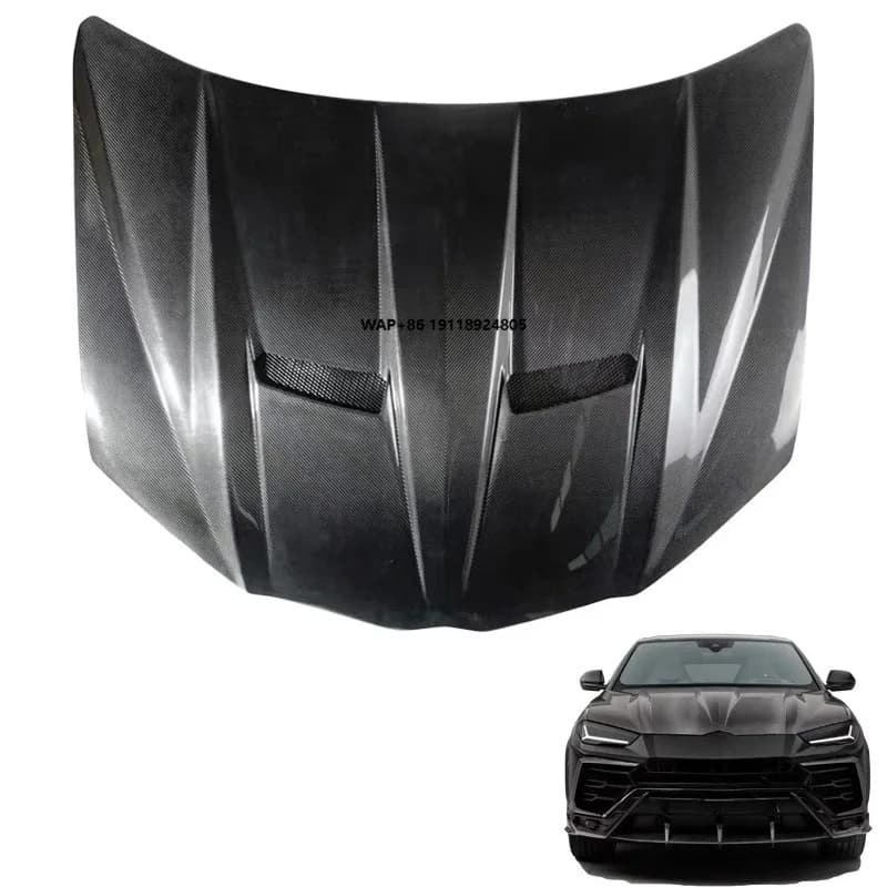 New Dry Carbon Fiber TC Style Front Hood Bonnet for 2018+ for  URUS Engine Hood Cover