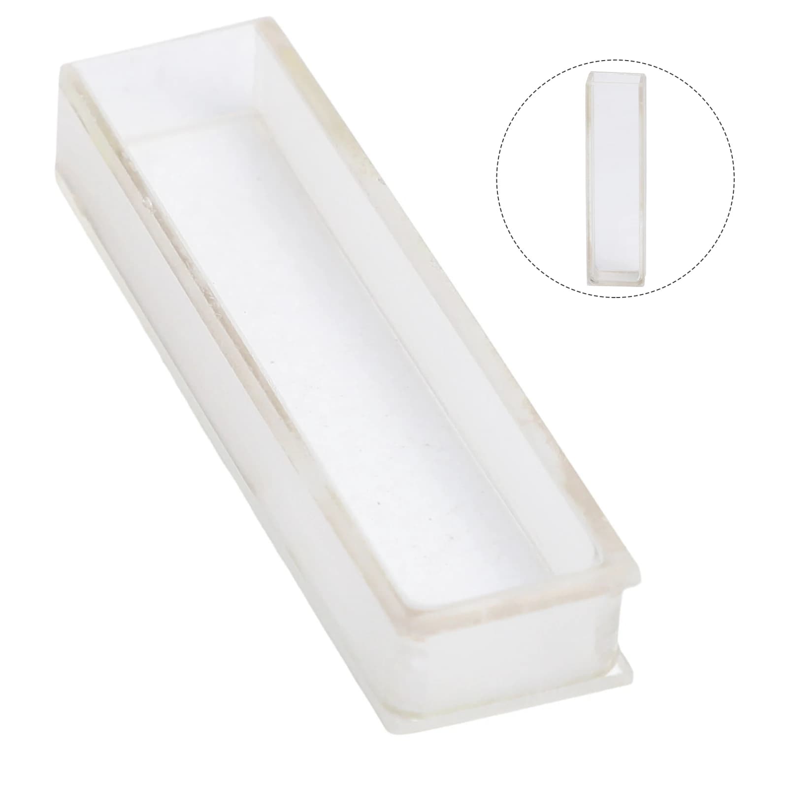 Optical Glass Cuvette for 751 722 Spectrophotometer Two Transparent Sides Four Frosted Sides for Controlled Handling
