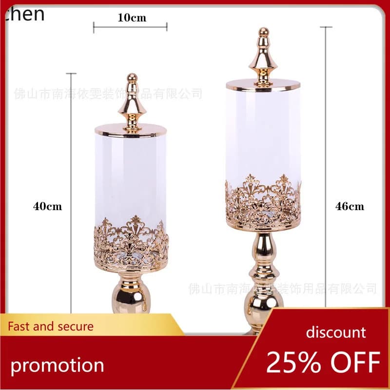 YFY Electroplated gold Candy Jar Birthday Party Decoration Dessert Table Wedding Candy Glass Jar