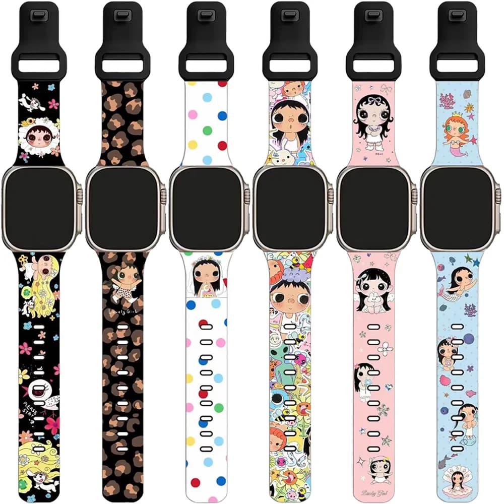 Cartoon Black Hair Little Girl Pattern Phone Accessories Strap for IPhone 12 13 14 15 16 17 Pro Max