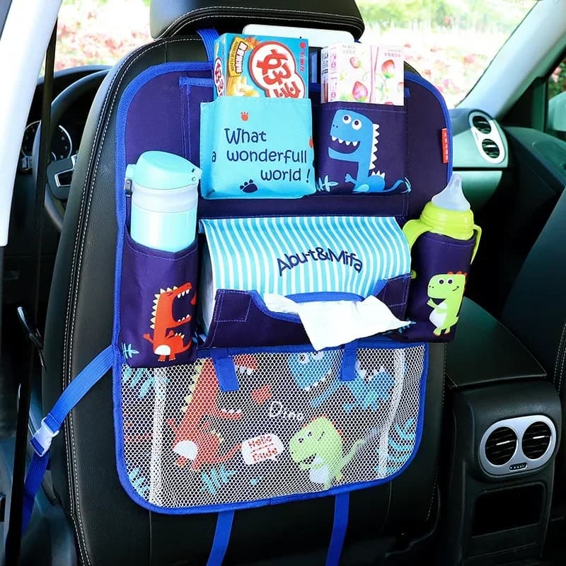 New Large Capacity Multi-functional Car Organizer Seat Back Storage Bag Hanging Stowing Tidying Kids Travel Auto Multi-pocketBag