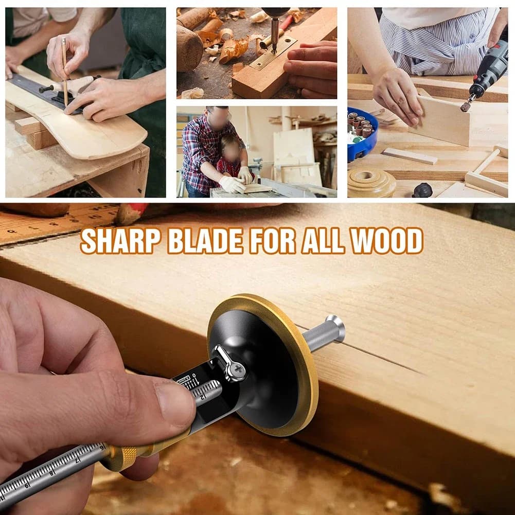 Woodworking Marking Tool Featuring 02mm Increment Adjustment and Sturdy Knob for Reliable and Smooth Wood Markings