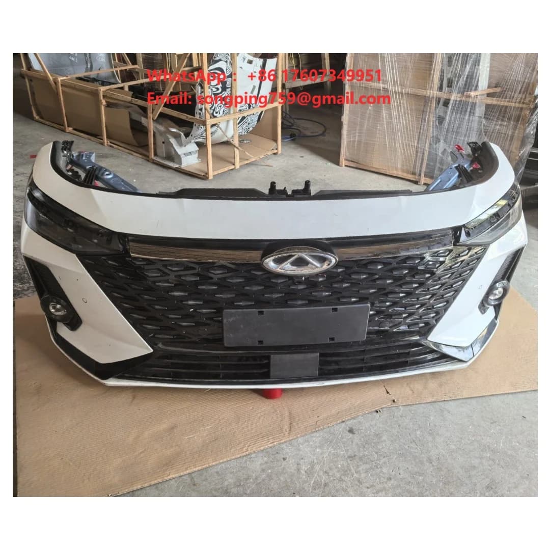 Original Used Car Front Bumper Assembly for Chery Arrizo 8 Headlights Radiator Water Tank Grille Front Bumper Kit