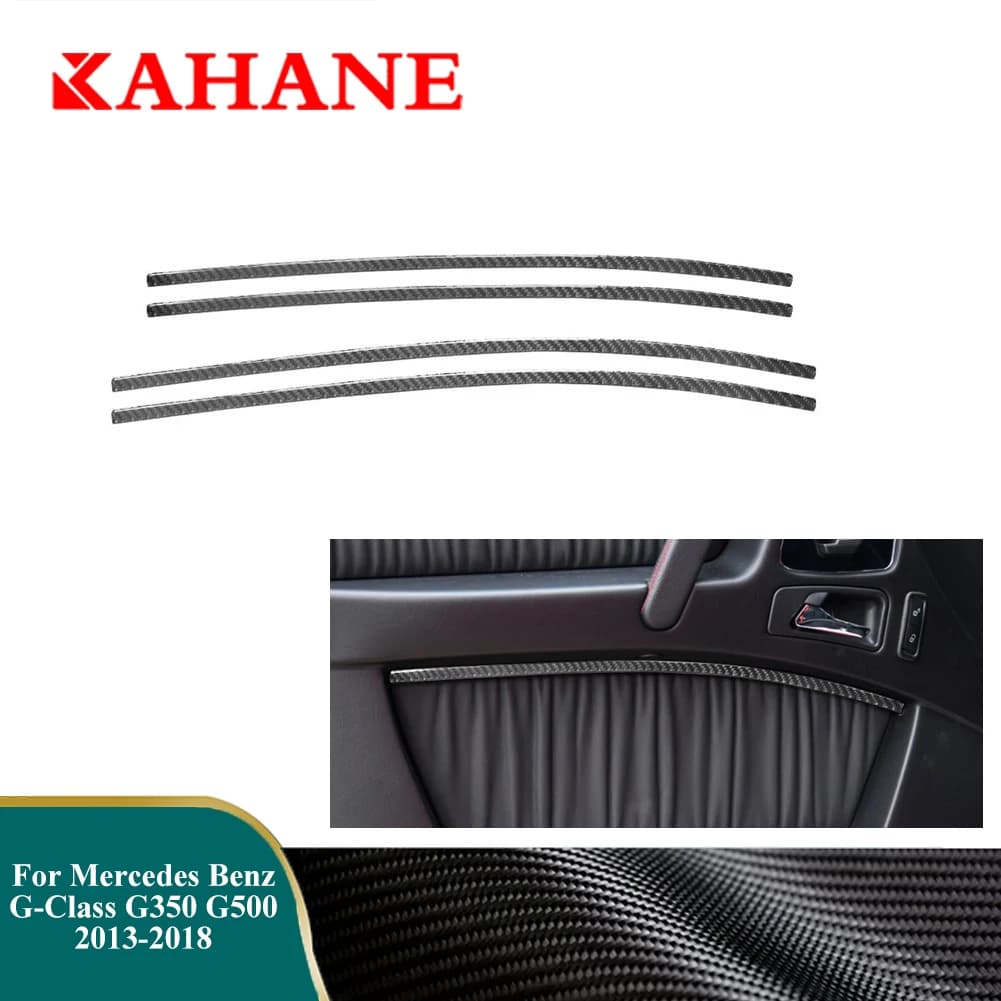 Car Carbon Fiber Stickers For Mercedes Benz G-Class G350 G500 2013-2018 Door Decorative Trim Mouldings Auto Interior Accessories