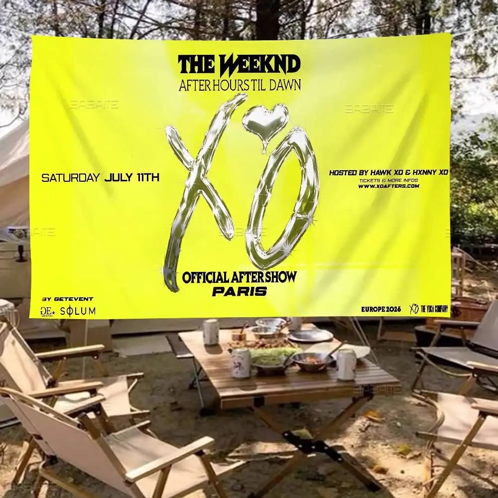 Singer T-The Weeknd Xo Large Size Shop Art Promotion Advertising Booth Flag Hanging Banners