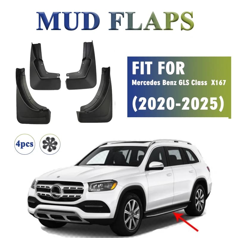 2020 2021 2022 2023 2024 2025 FOR Mercedes Benz GLS Class X167 Mud Flaps Guard Splash Mudguard Fender Mudflaps Car Accessories
