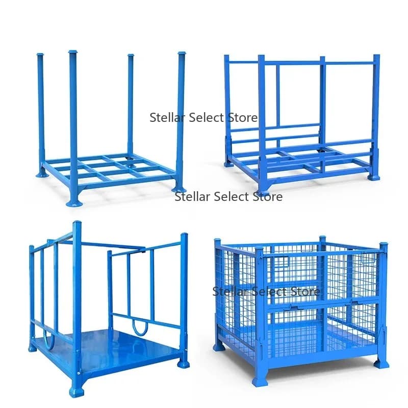 Stacking Racks Heavy-duty Fabric Folding Shelves Storage Metal Racks Insert Pallets Steel