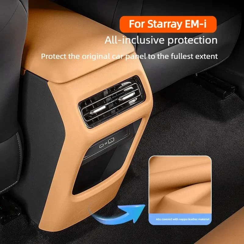For Geely Starray EM-i Car Rear Air Outlet Anti-kick Protective Cover Anti-scratch Wear Resistant Car Interior Accessories