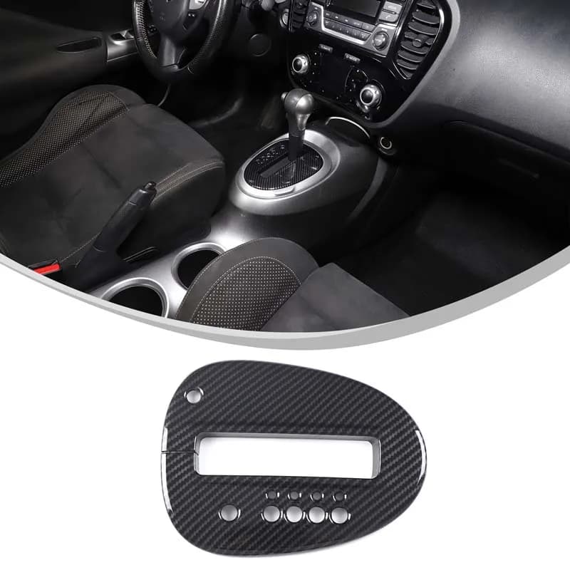 For 2011-2019 Nissan Juke/Infiniti ESQ Automotive Center Console Gear Shift Panel Decorative Frame ABS Carbon Fiber