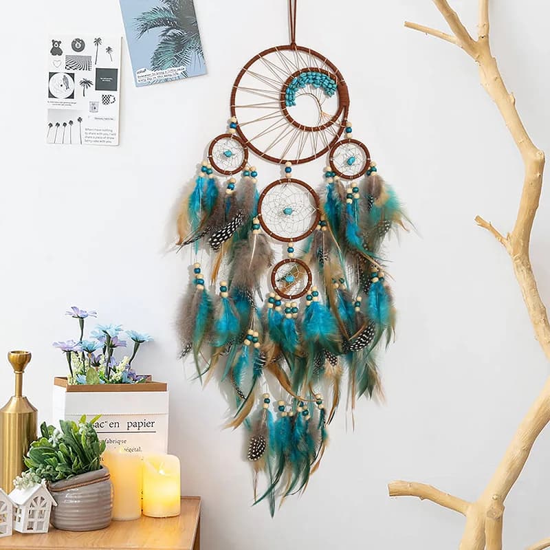 Classic Dream Catcher Door Hanger Bedroom Headboard Decor with High-Quality Bell Wind Chime - Unique Gift Idea