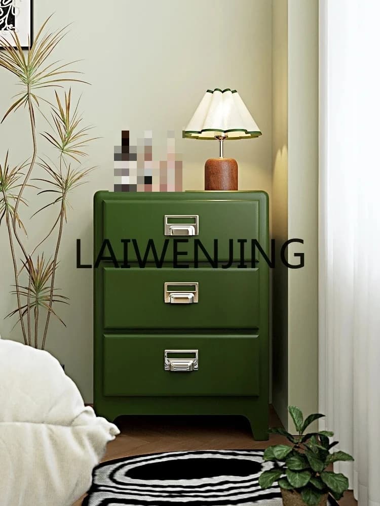 Retro Domestic Bedroom Bedside Table Living Room Sofa Side Cabinet Storage Ideas Side Table