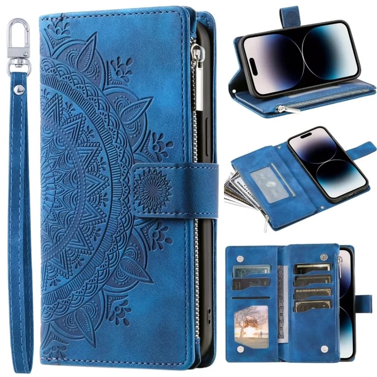 Leather Flip Case For Samsung Galaxy S24 S23 S25 Ultra S22 S21 Plus S20 FE S10 + Note 20 10 9 8 Card Wallet Embossing Phone Bag