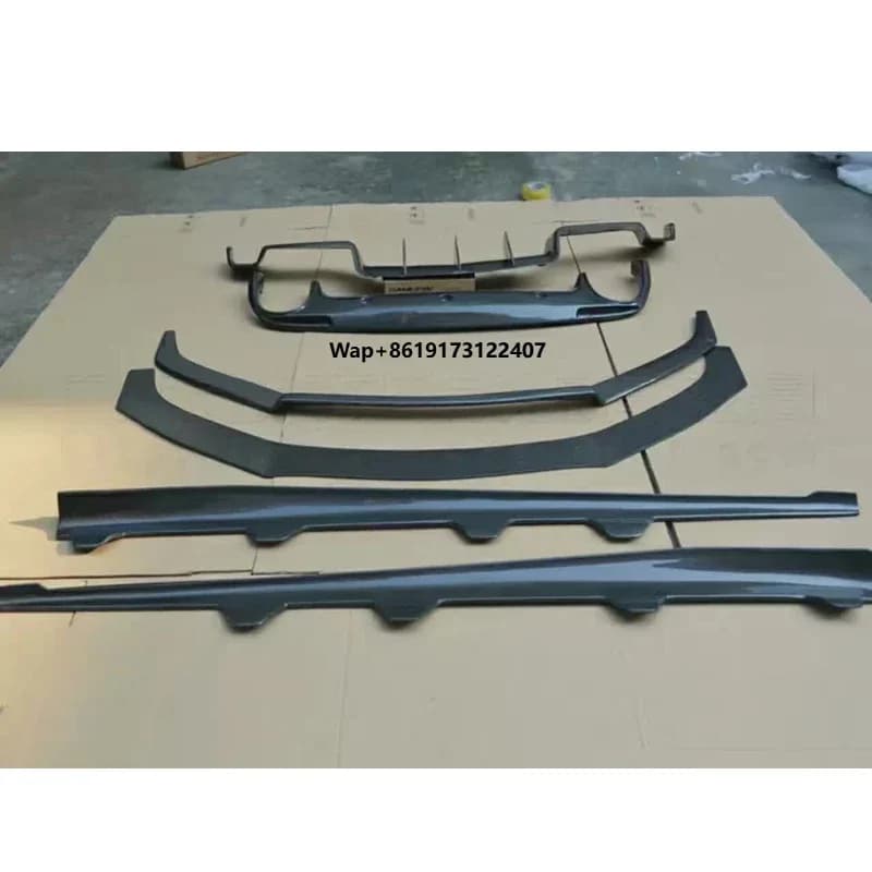 SCIROCCO Carbon Fiber Body Kit Automotive Parts Front Lip Diffuser Side Skirt Spoiler Hood for  2009-2014
