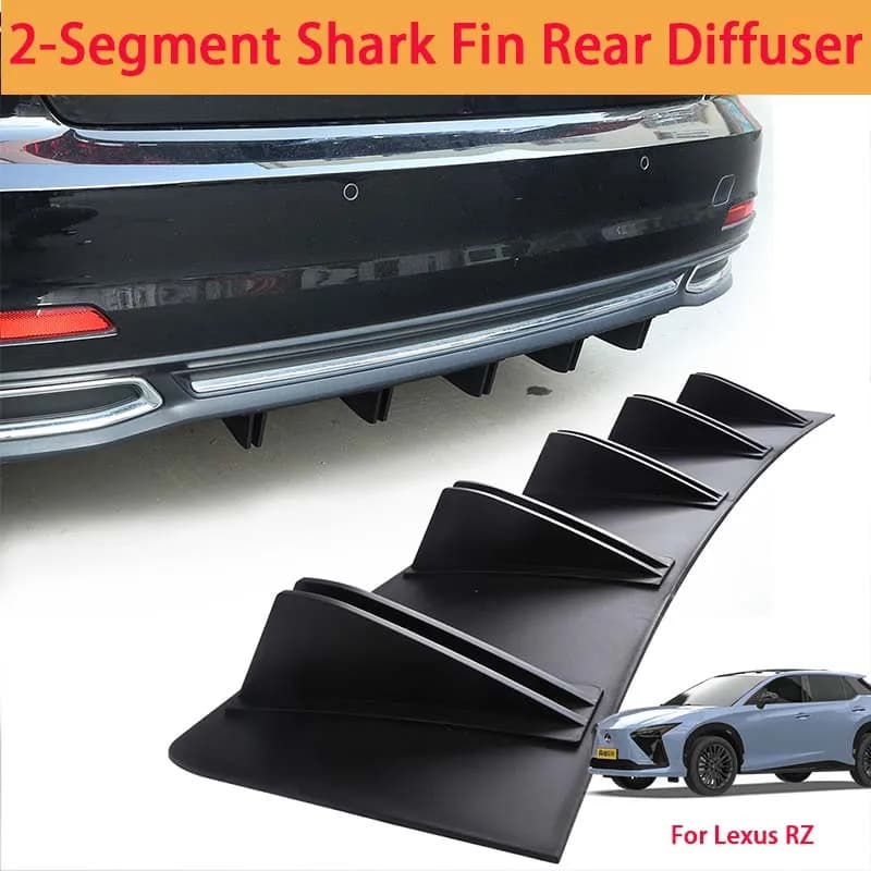 For Lexus RZ Shark Fin Rear Diffuser Split Chassis Spoiler Auto Aerodynamic Parts Aerodynamic Modification