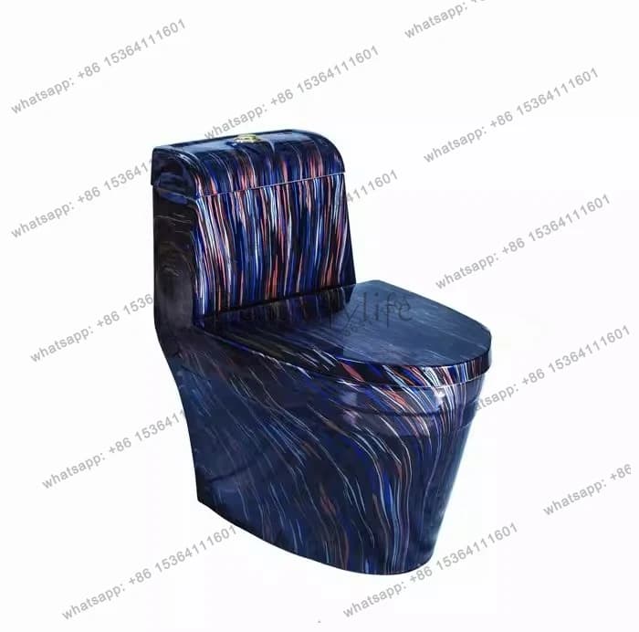 Boutique high-end wood grain, marble pattern toilet, super swirl one-piece toilet toilet