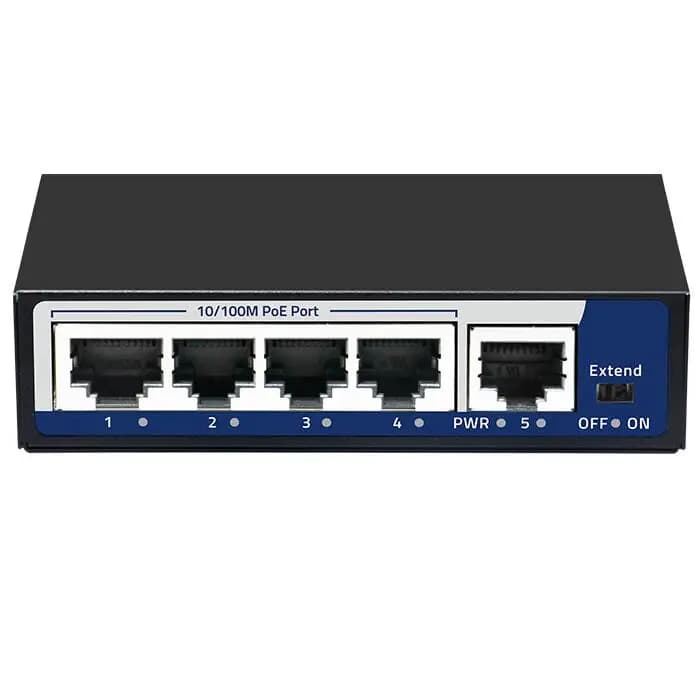 5Port POE Fast Network Switch 48V 10/100Mbps 4 Poe 100M Port+1 UPLINK Port Network Switch for CCTV IP    Wireless AP