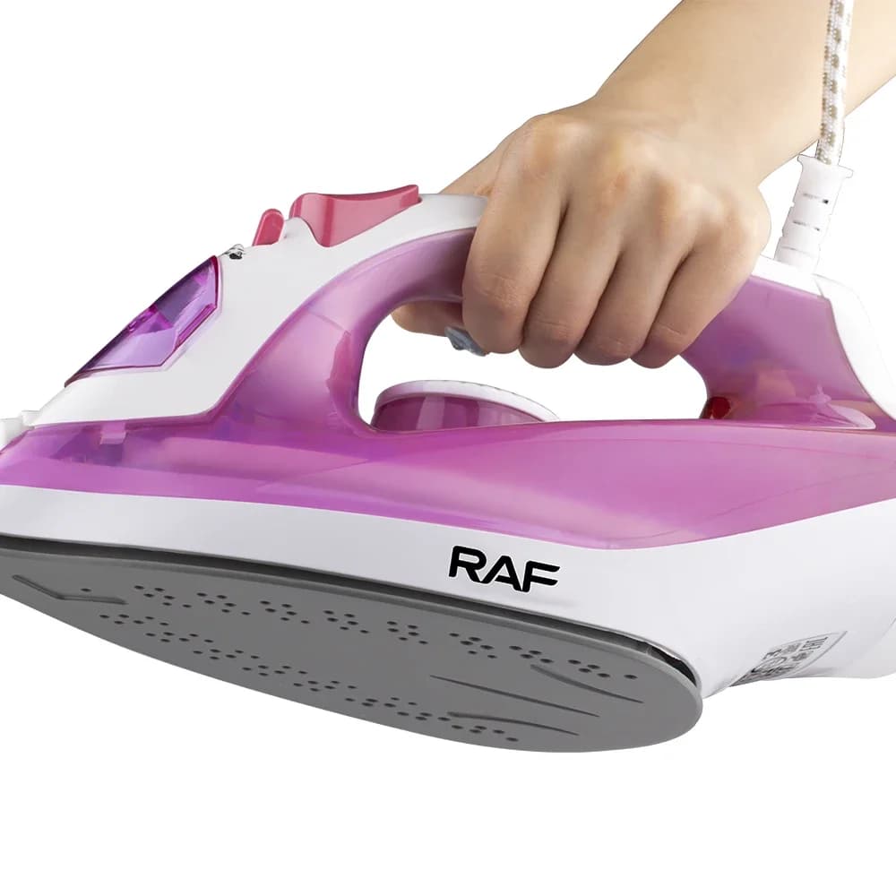 l # RAF Electric Steam Iron Clothes Ceramic Coated Plate 2200w Flat Iron Home Kitchen Appliances