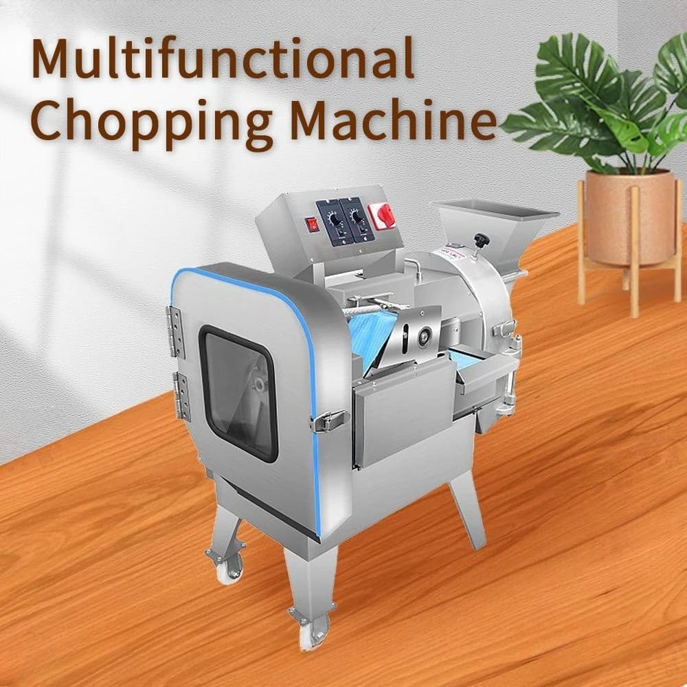 Stainless Steel Electric Parsley Cucumber Vegetable Cutter Slicer Dicer Celery Carrot Strips Leafy Vegetable Cutting Machine